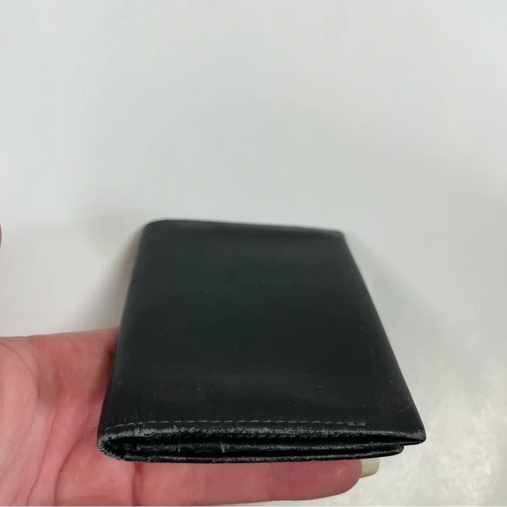 Lanvin Wallet Credit Card Black Bi-Fold Money Holder Leather Mens Billfold